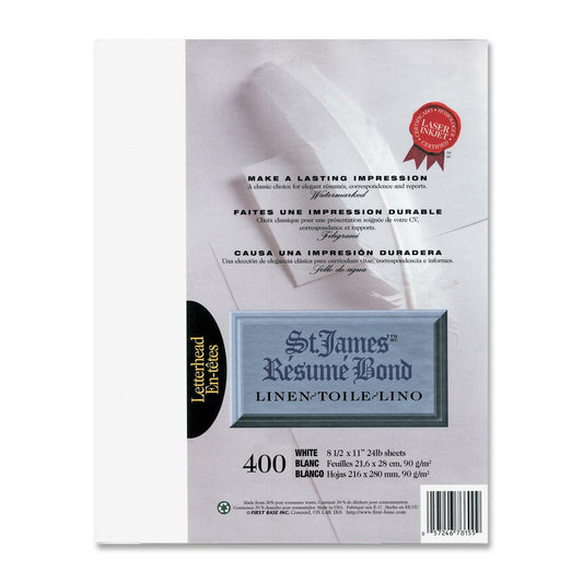 First Base Inkjet, Laser Bond Paper - White - Recycled