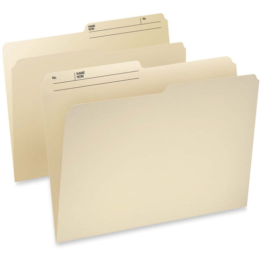 Pendaflex WaterShed 1/2 Tab Cut Letter Recycled Top Tab File Folder