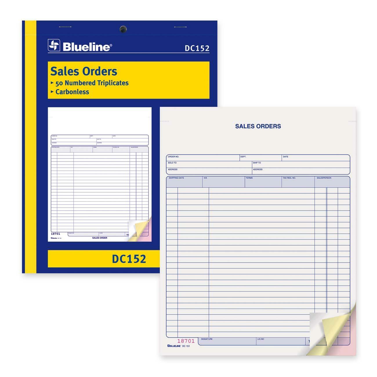 Blueline Sales Order Book