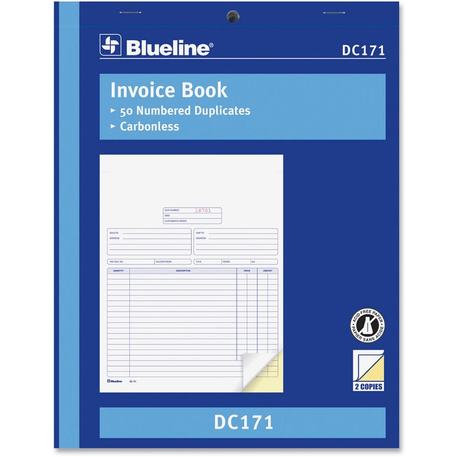 Blueline Invoice Book - DC171