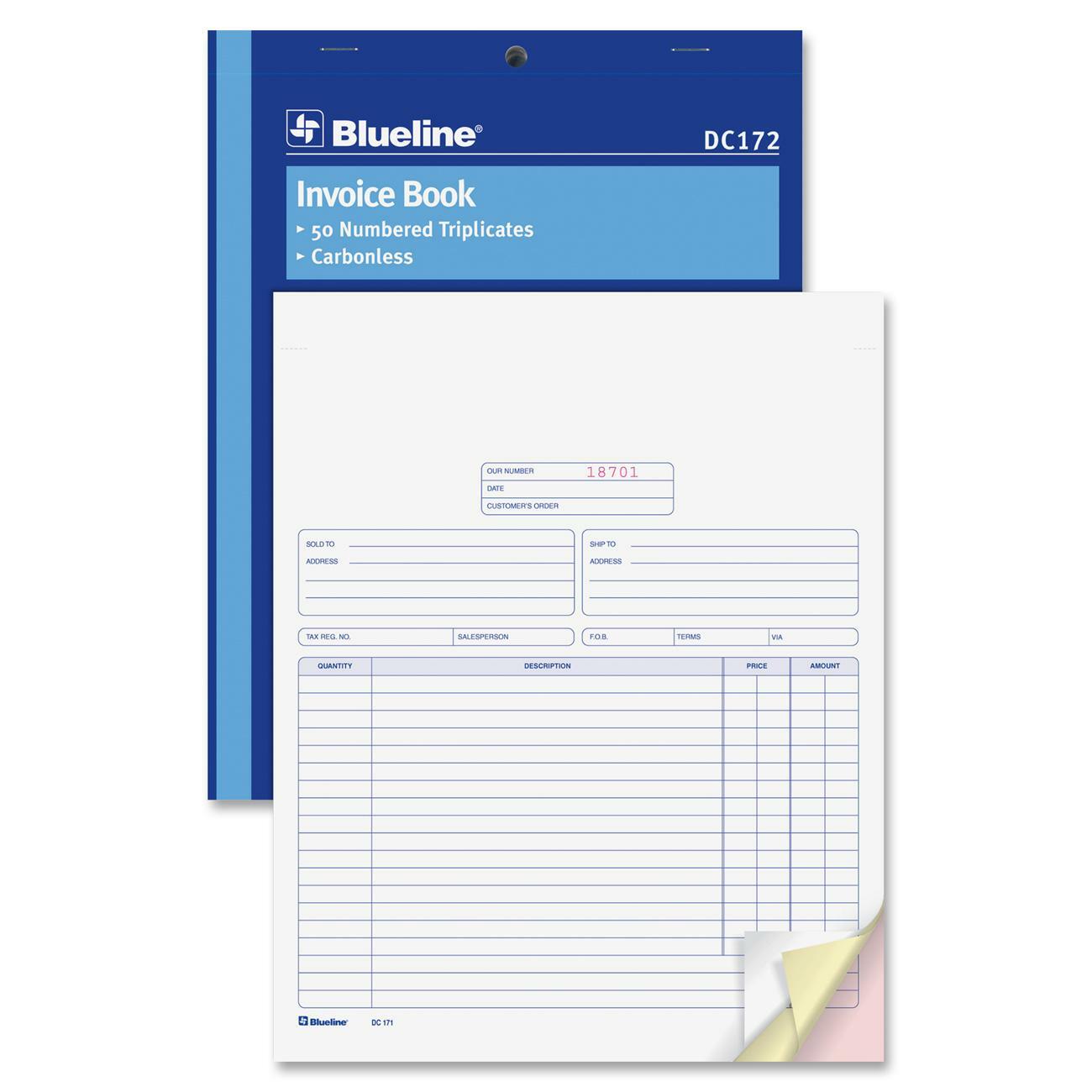 Blueline Invoice Book
