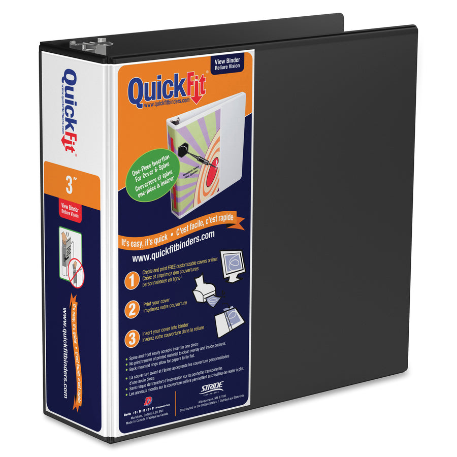 BINDER R-R QUICKFIT O/L*3" BLK