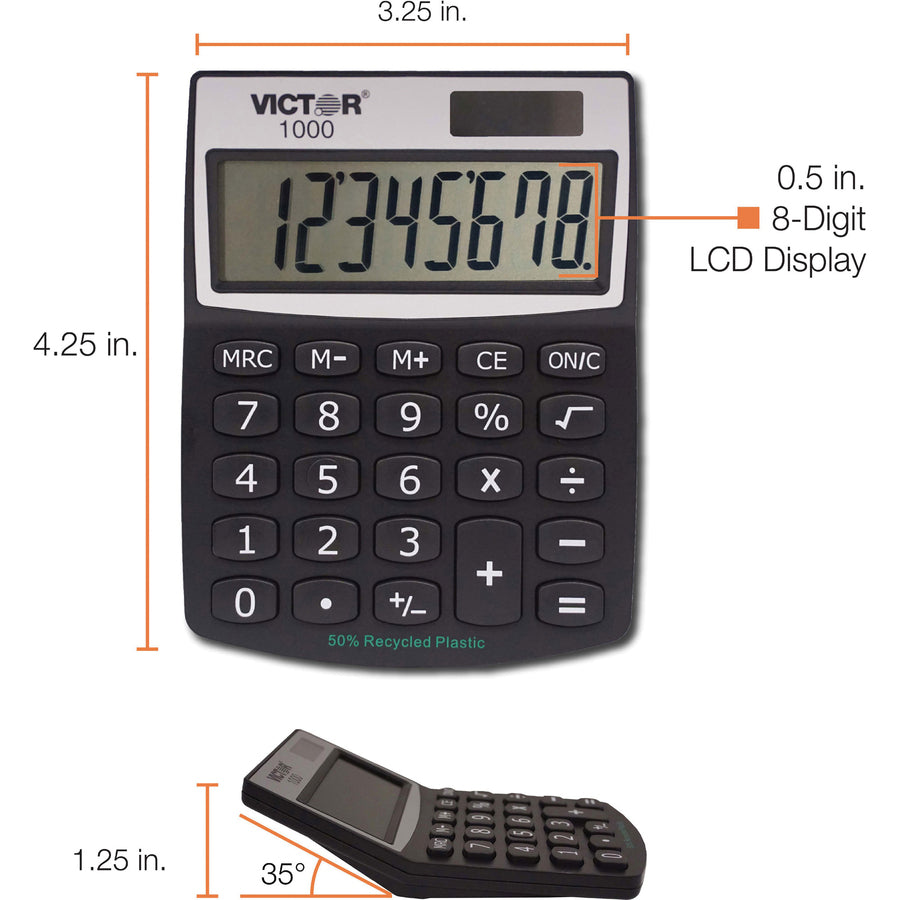 CALC MINI-DESKTOP RECYC 8-DIG