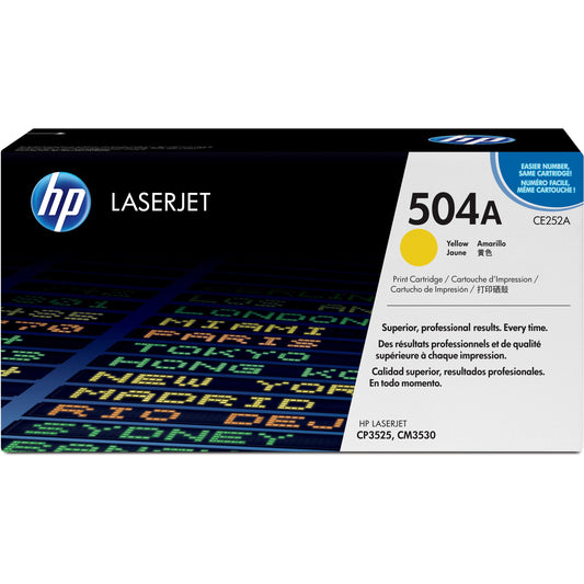HP 504A (CE252A) Original Toner Cartridge - Single Pack - Yellow