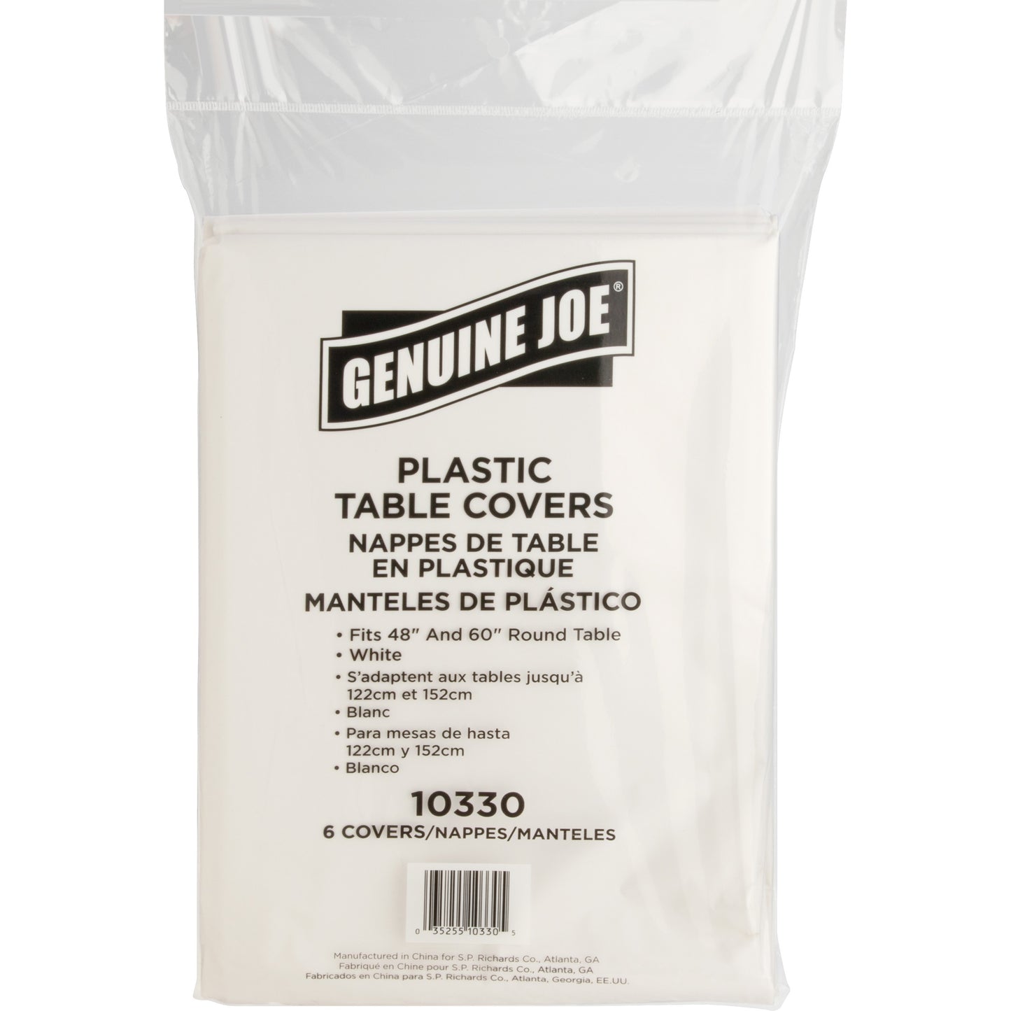 Genuine Joe Plastic Round Tablecovers