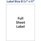 LASER LABEL 8.5x11 AL150*1C/BX
