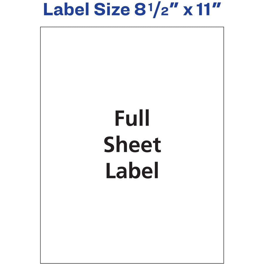 LASER LABEL 8.5x11 AL150*1C/BX