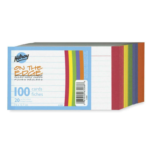 Hilroy Color Edged Stack Ruled Index Card