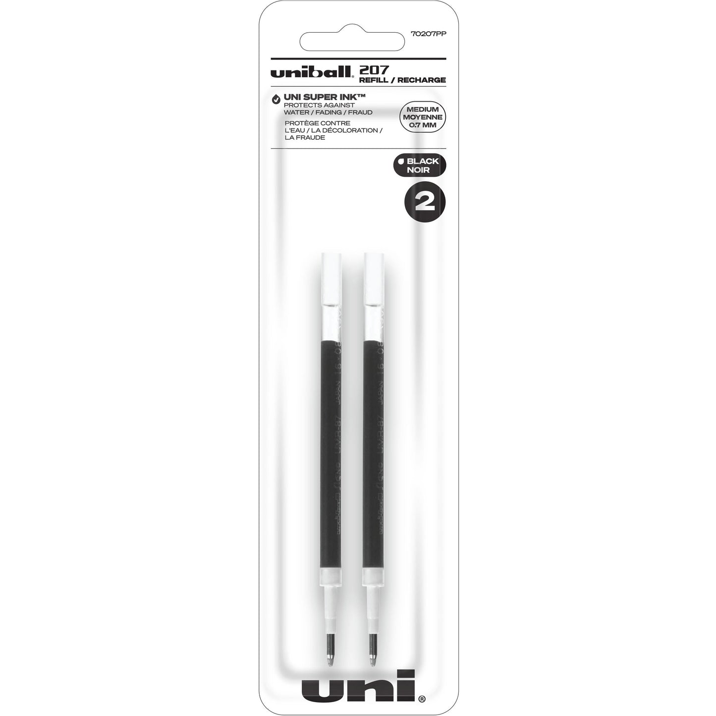 uni-ball 207 Retractable Gel - Refill 2pk