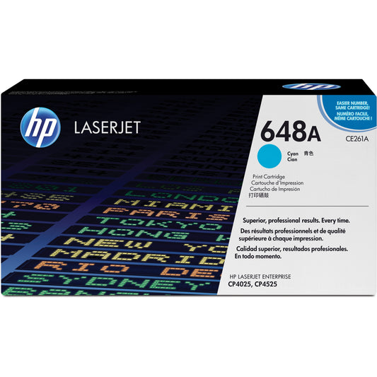 HP 648A (CE261A) Original Toner Cartridge - Single Pack - Cyan
