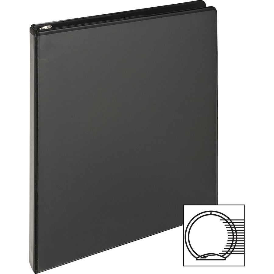 Business Source Round Ring Standard View Binders - 09979