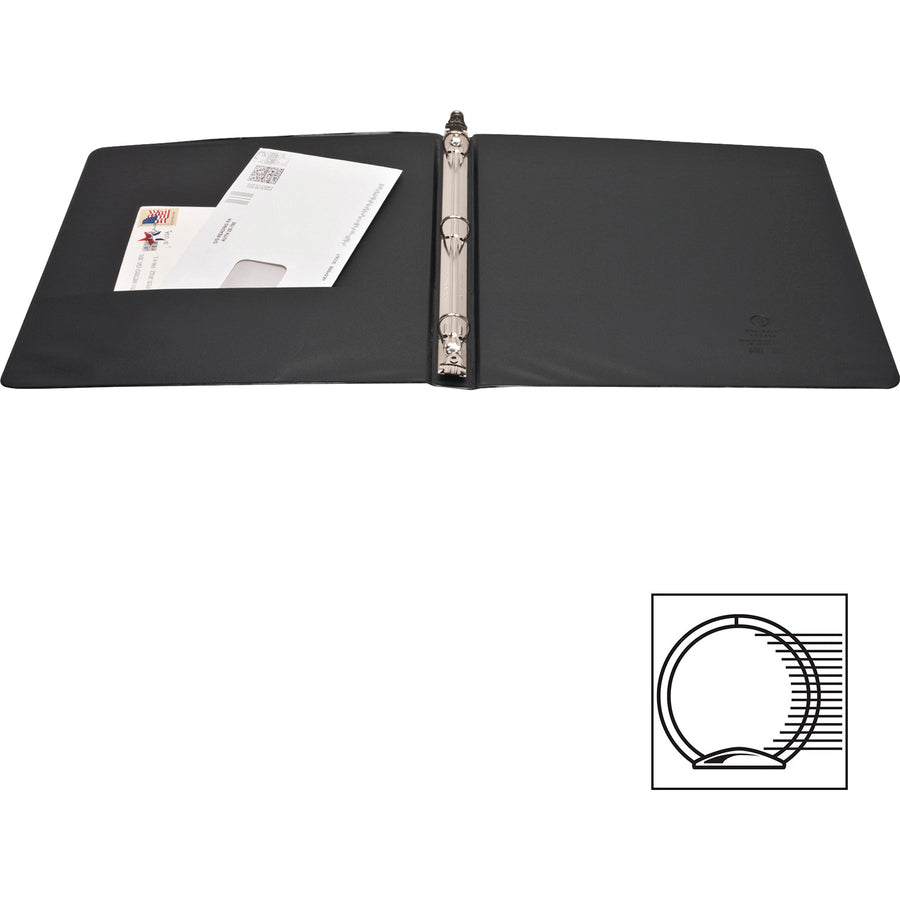 Business Source Round Ring Standard View Binders - 09979