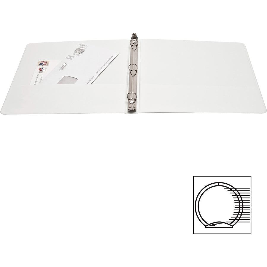 Business Source Round Ring Standard View Binders - 09980