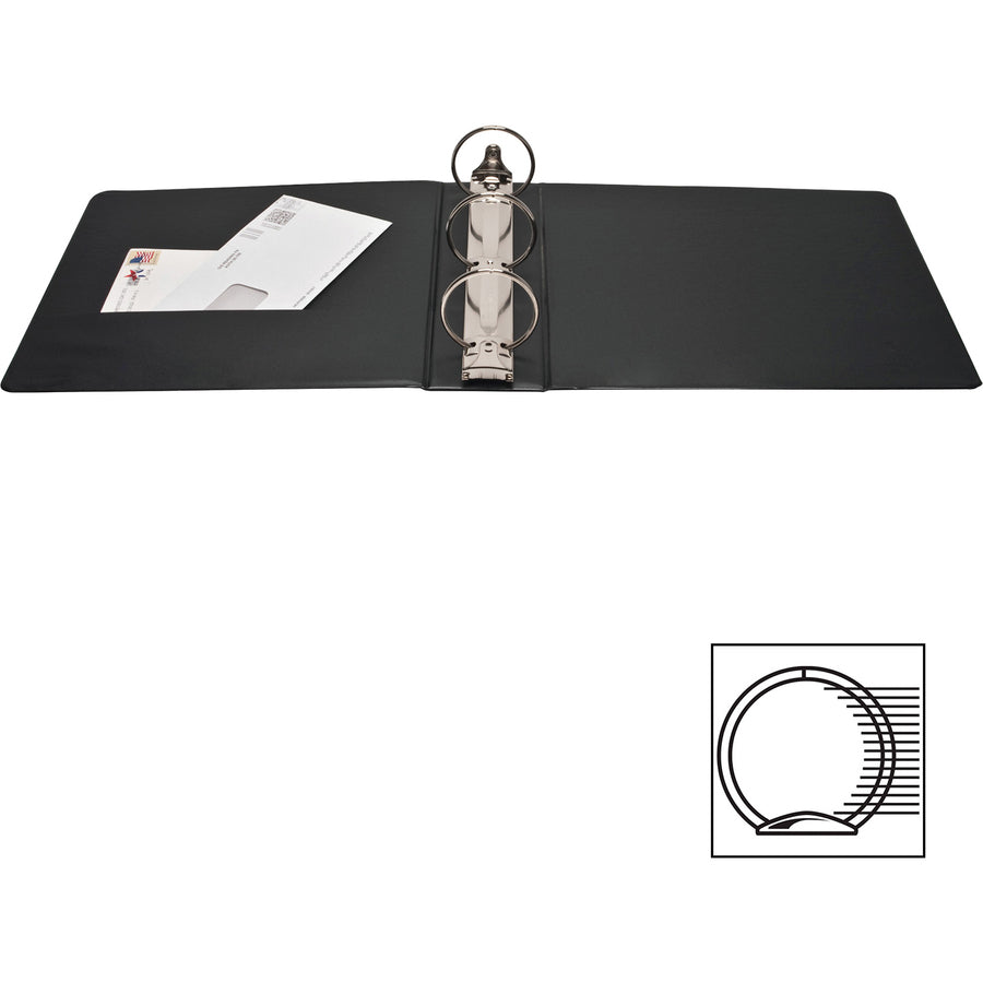 Business Source Round Ring Standard View Binders - 09986