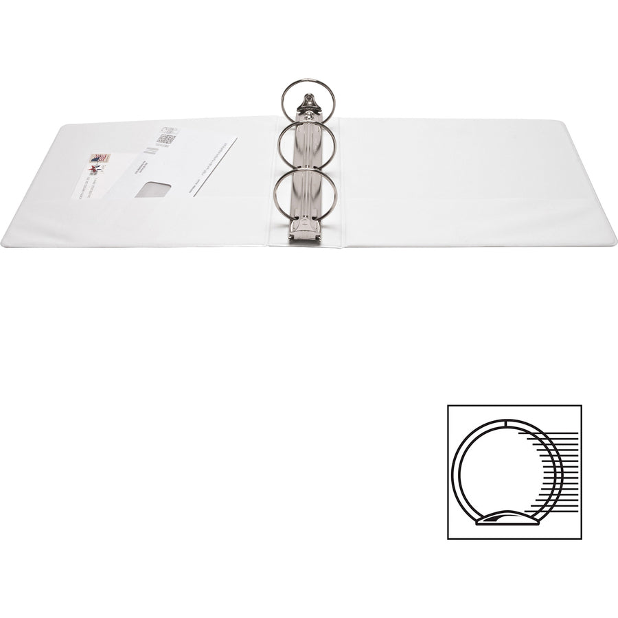 Business Source Round Ring Standard View Binders - 09987