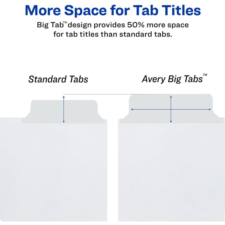 DIVIDER WRITEON BIG 5TAB WHITE