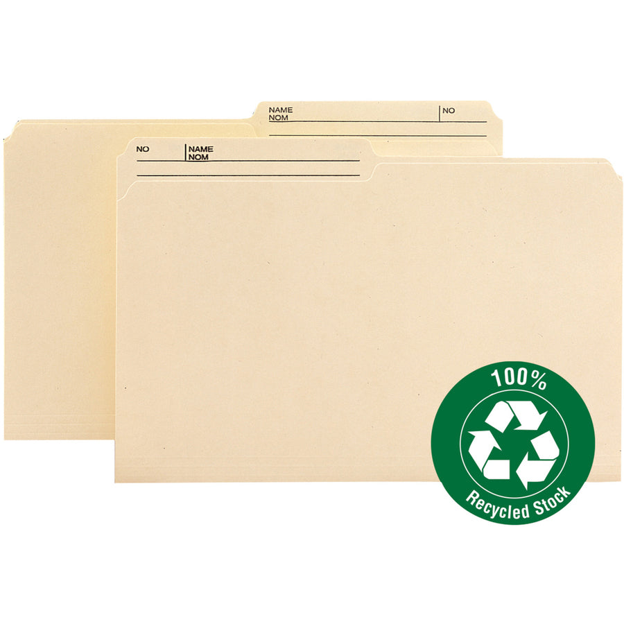 Smead 1/2 Tab Cut Legal Recycled Top Tab File Folder - 15329