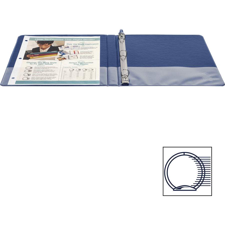 BINDER R-RING ECONO .5"*DK.BLU