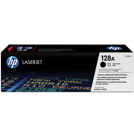 HP 128A (CE320A) Original Toner Cartridge - Single Pack - Black