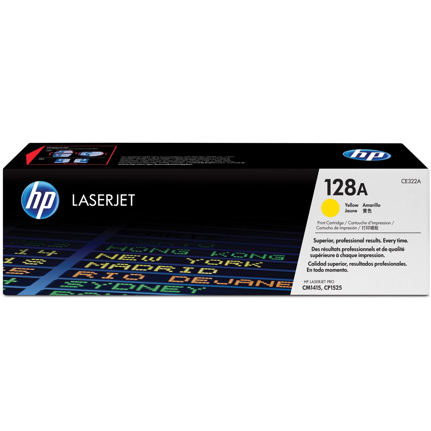 HP 128A (CE322A) Original Toner Cartridge - Single Pack - Yellow