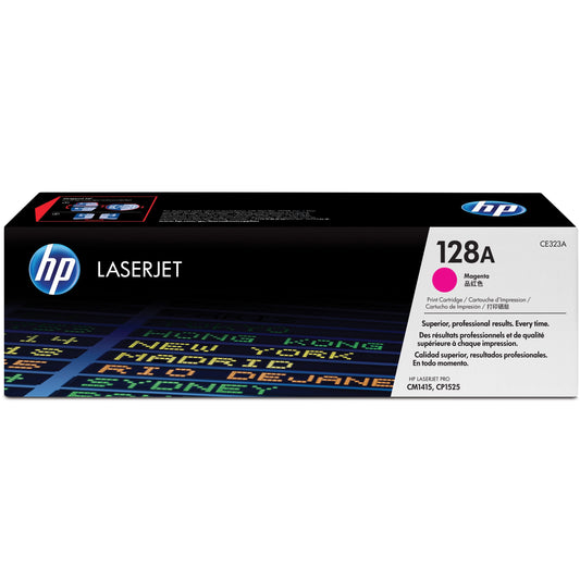 HP 128A (CE323A) Original Toner Cartridge - Single Pack - Magenta