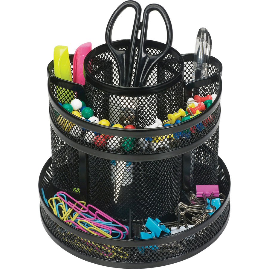 Business Source Rotary Mesh Organizer - 62886