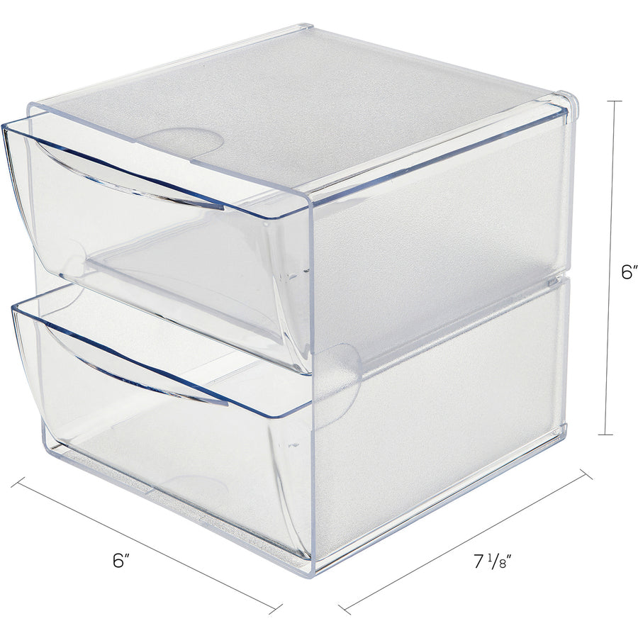 CUBE, 2-DRAWER          *CLEAR