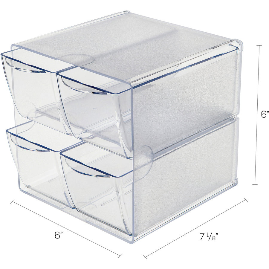 CUBE, 4-DRAWER          *CLEAR