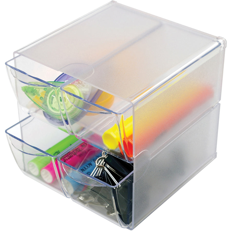 CUBE, 4-DRAWER          *CLEAR