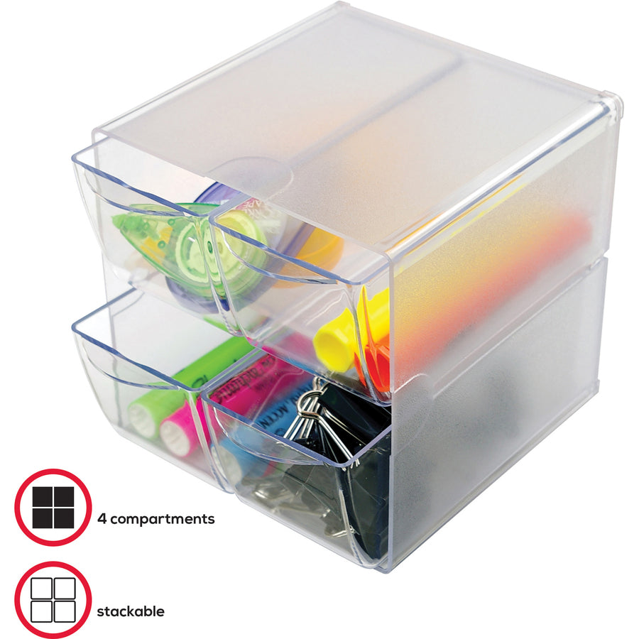 CUBE, 4-DRAWER          *CLEAR