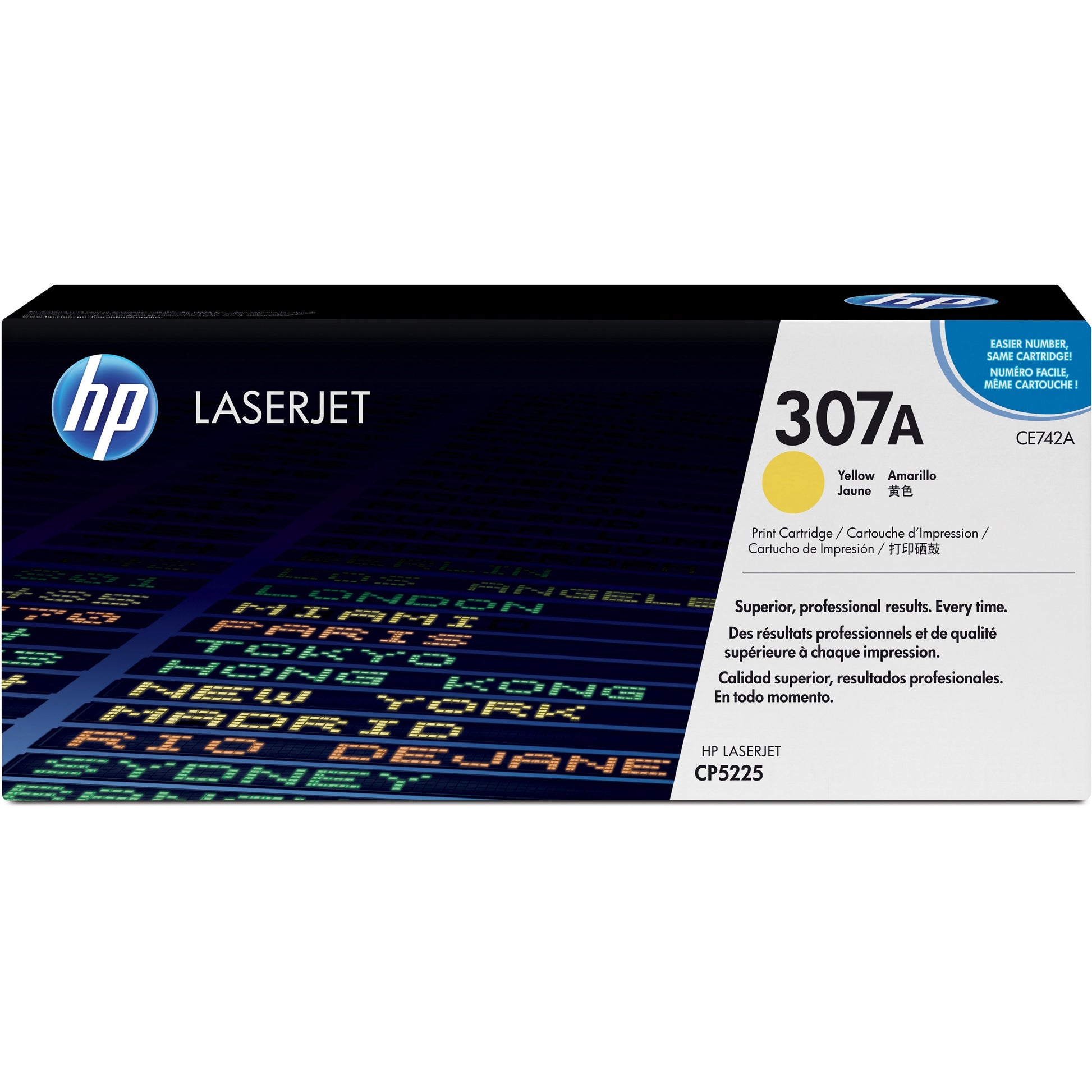 HP 307A (CE742A) Original Toner Cartridge - Single Pack - Yellow