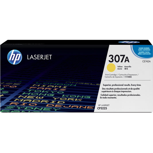 HP 307A (CE742A) Original Toner Cartridge - Single Pack - Yellow