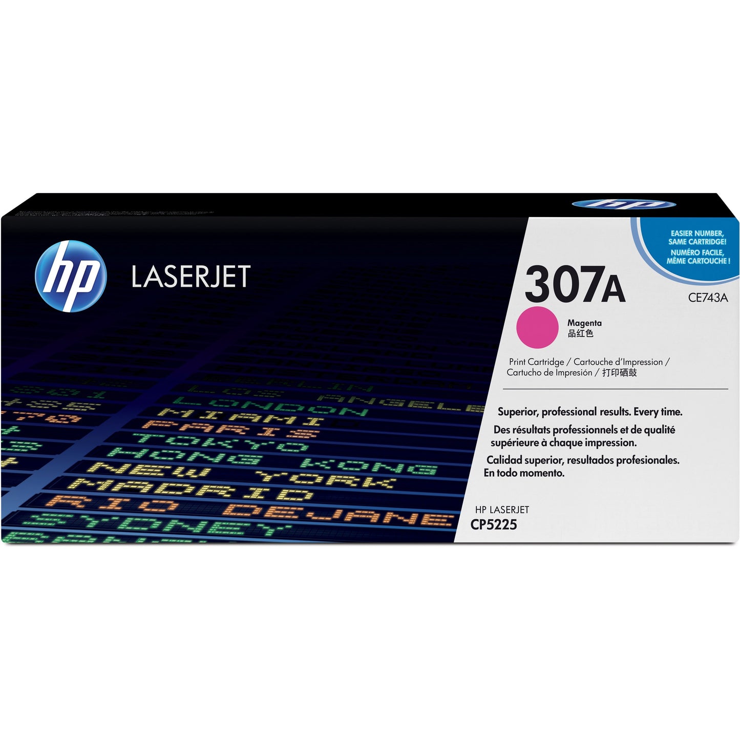 HP 307A (CE743A) Original Toner Cartridge - Single Pack - Magenta