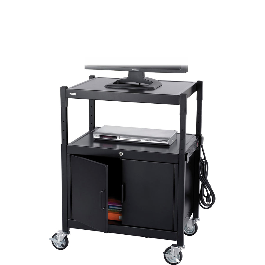 Safco Steel Adjustable AV Carts - 8943BL