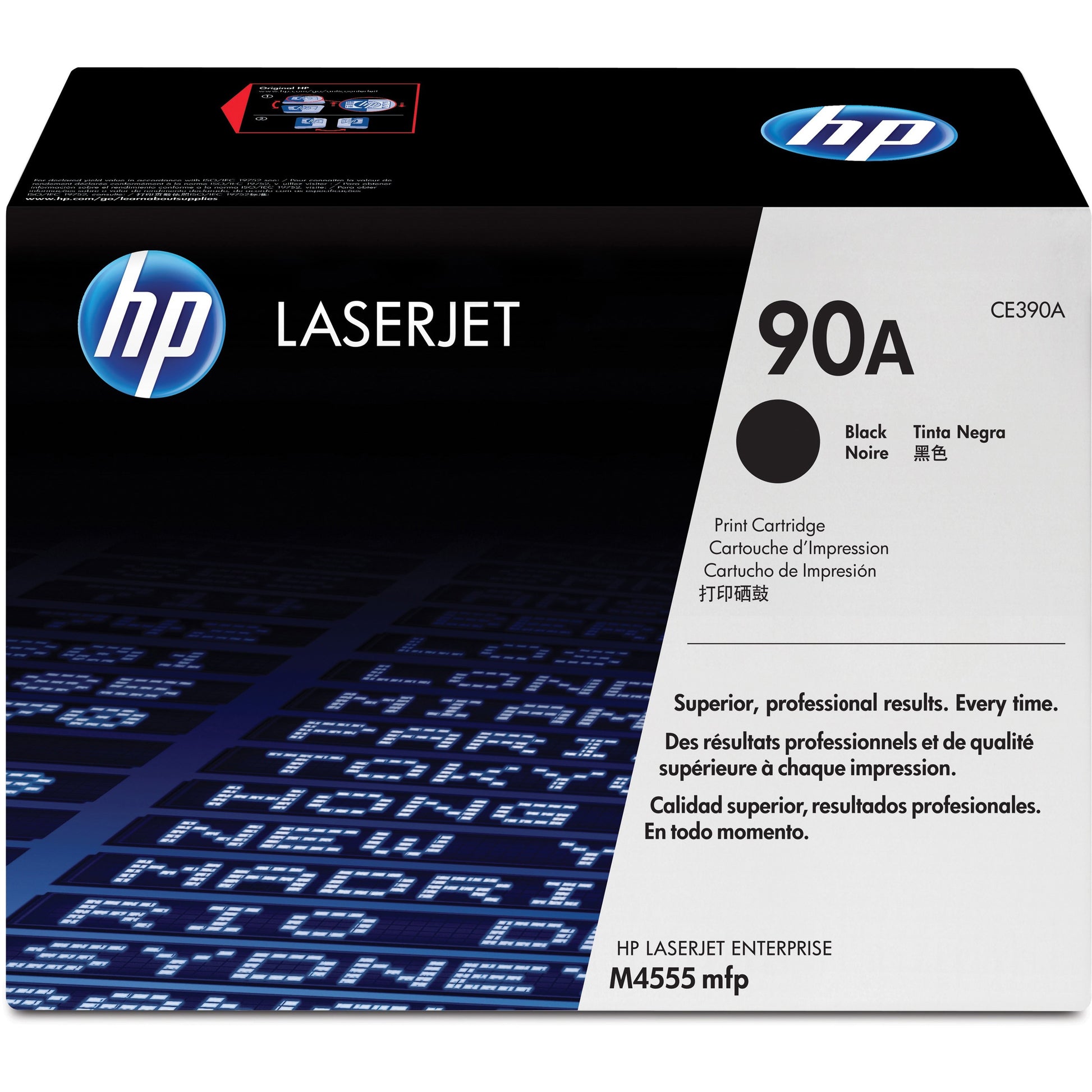 HP 90A (CE390A) Original Toner Cartridge - Single Pack - Black