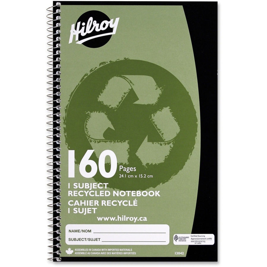 NOTEBK COIL RECYC 9.5x6 160pg