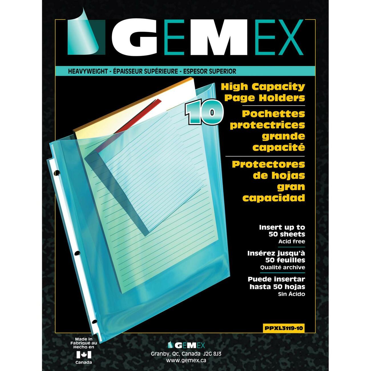 Gemex PAGEX Top Loading Page Protector