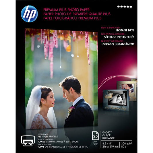 HP Premium Plus Inkjet Photo Paper - White