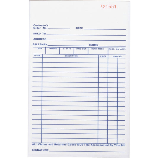 Business Source All-purpose Carbonless Forms Book