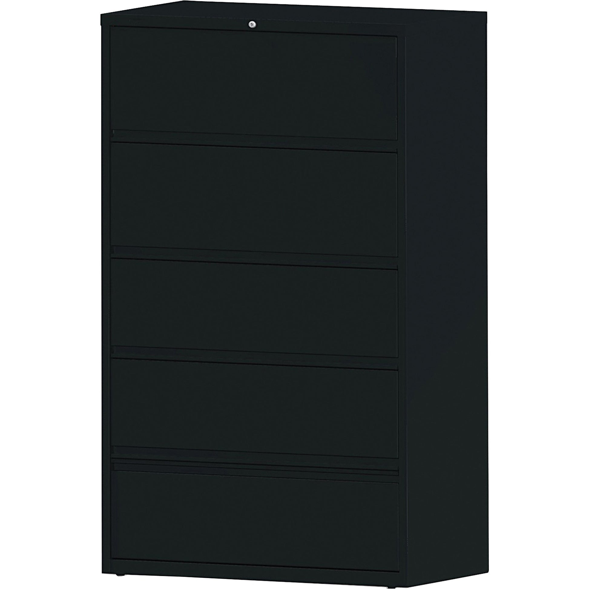 Lorell Receding Lateral File with Roll Out Shelves - 5-Drawer