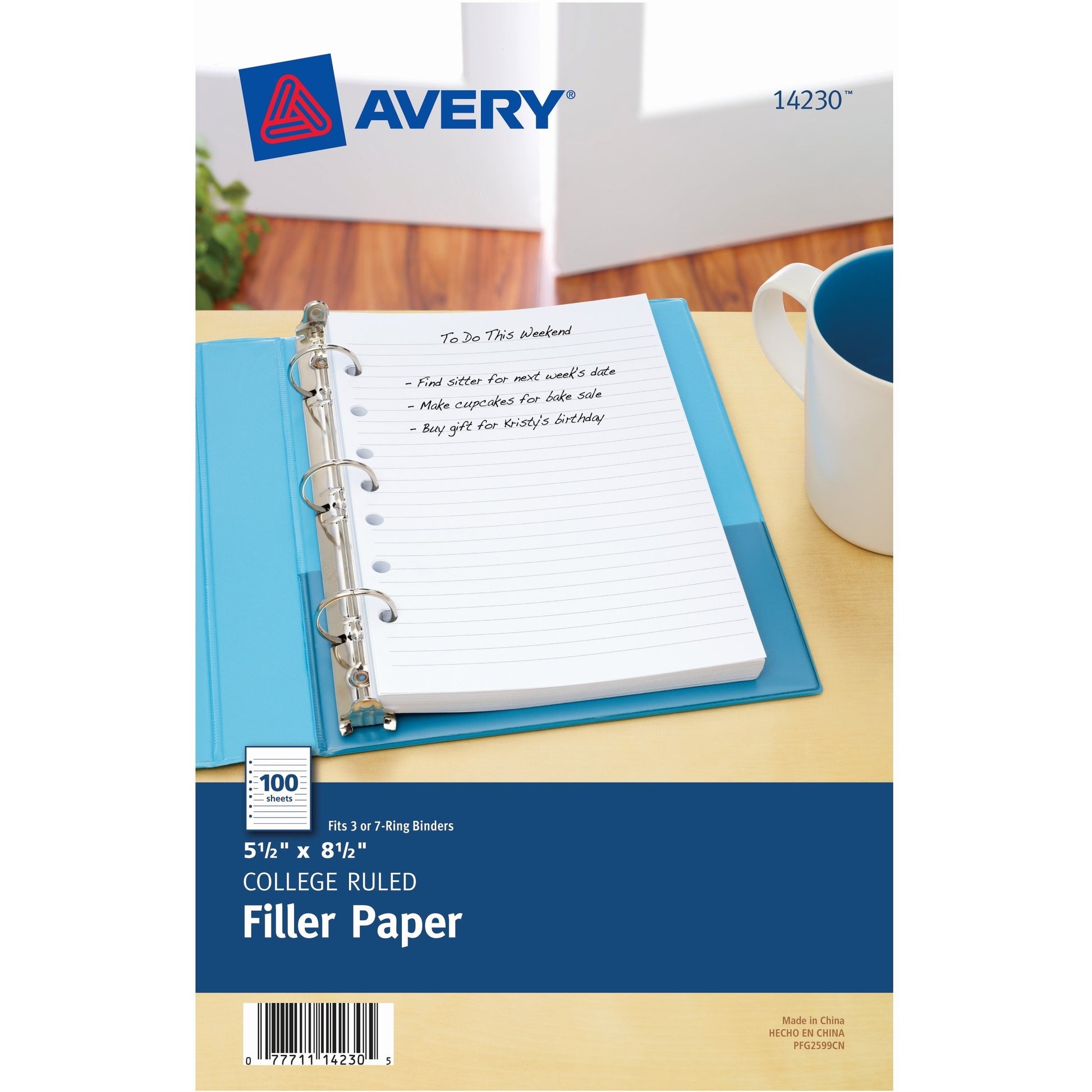 Avery&reg; Filler paper for 3-Ring/7-Ring Mini Binders
