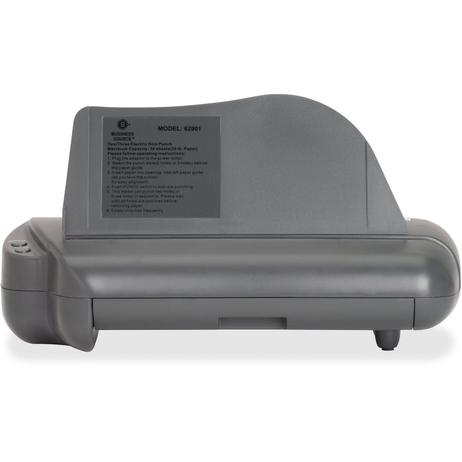 Business Source Electric Adjustable 3-hole Punch - 62901