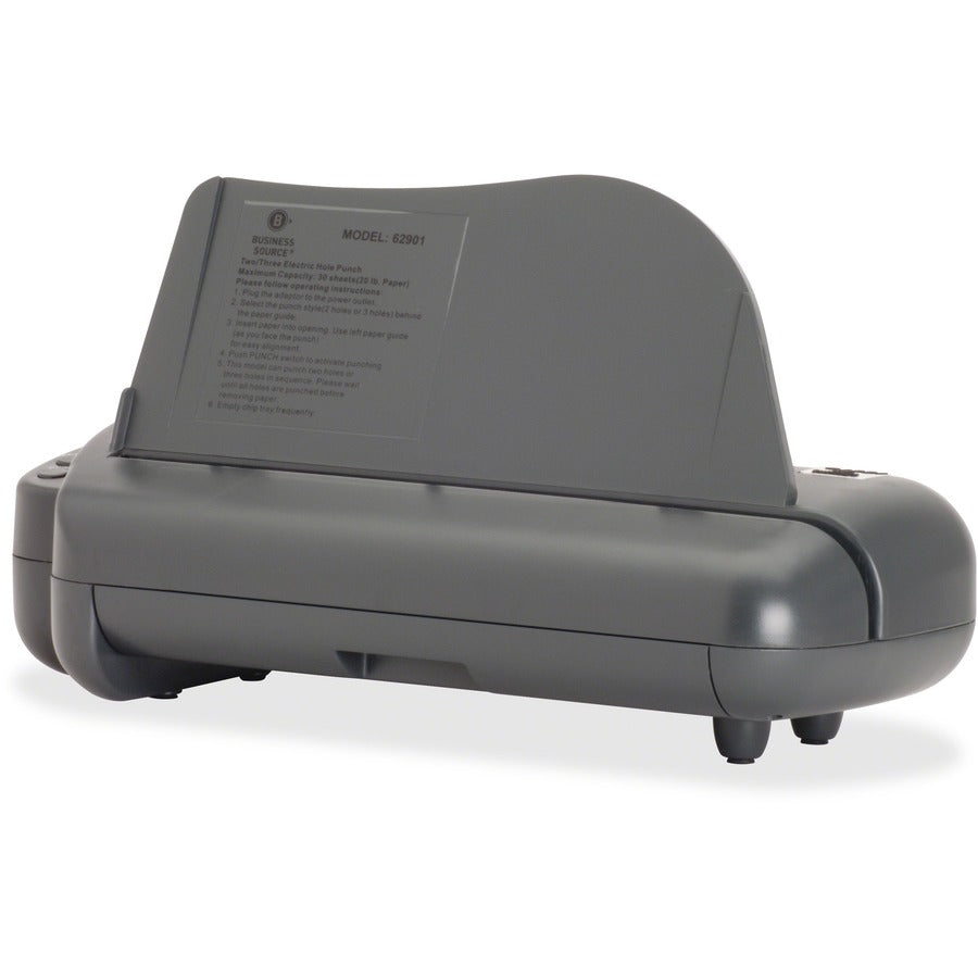 Business Source Electric Adjustable 3-hole Punch - 62901