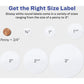 GLOSSY WHITE ROUND LABELS