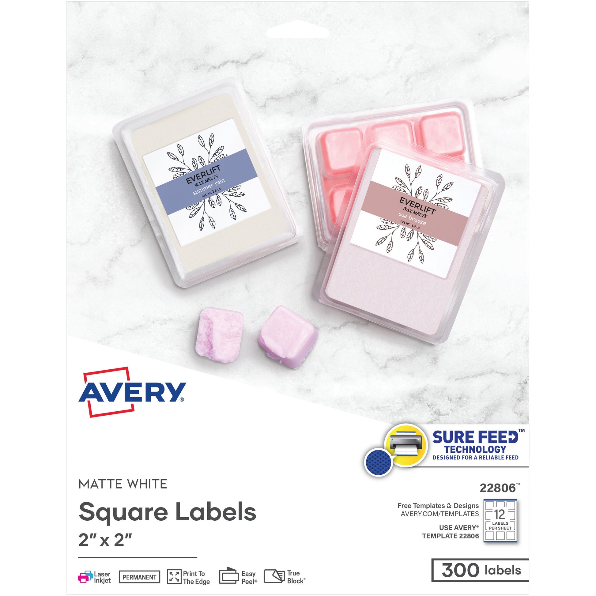 Avery&reg; Easy Peel Sure Feed Labels - Print-to-the-Edge