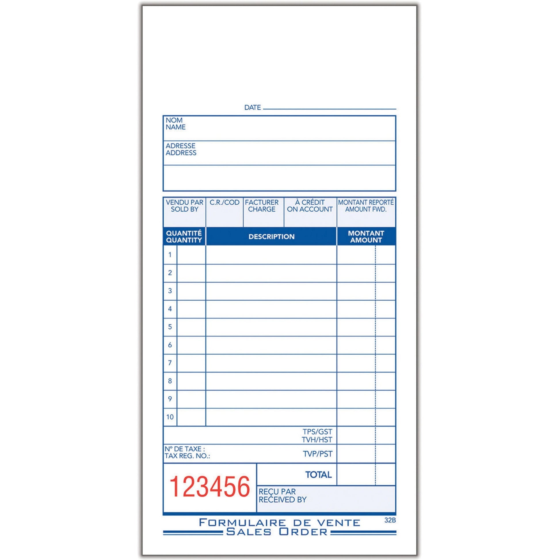 Adams Sales Order Forms Book