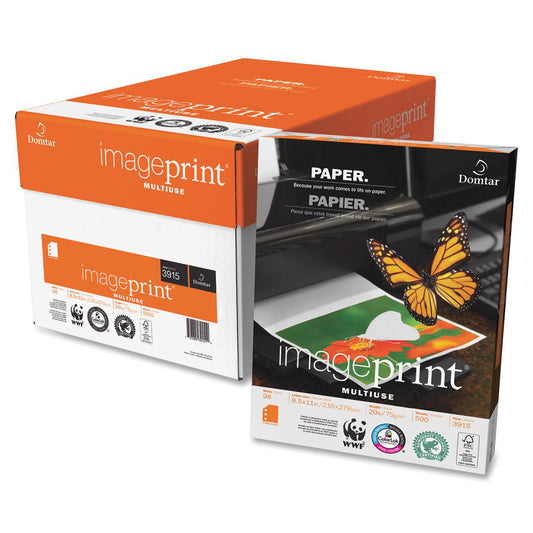 Domtar ImagePrint 3-Hole Punched Dot Matrix, Inkjet, Laser Copy & Multipurpose Paper - White
