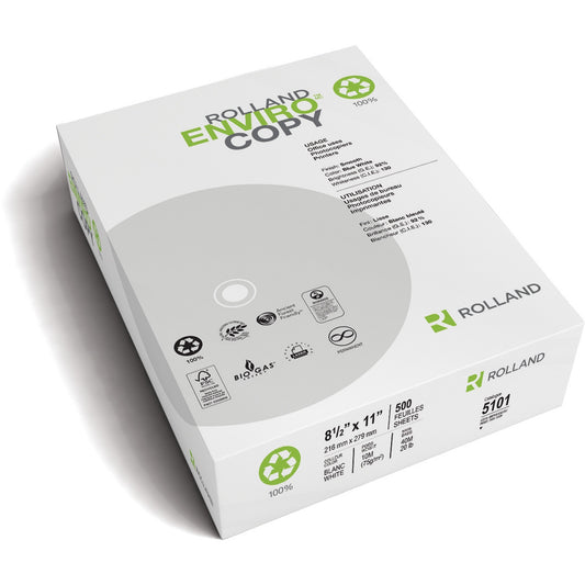 Rolland Enviro100 Laser Copy & Multipurpose Paper - White - Recycled - 100% Recycled Content