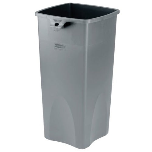Rubbermaid Square Plastic Trash Container, 23 Gallons, 31"H x 15-1/2"W x 16-1/2"D, Gray