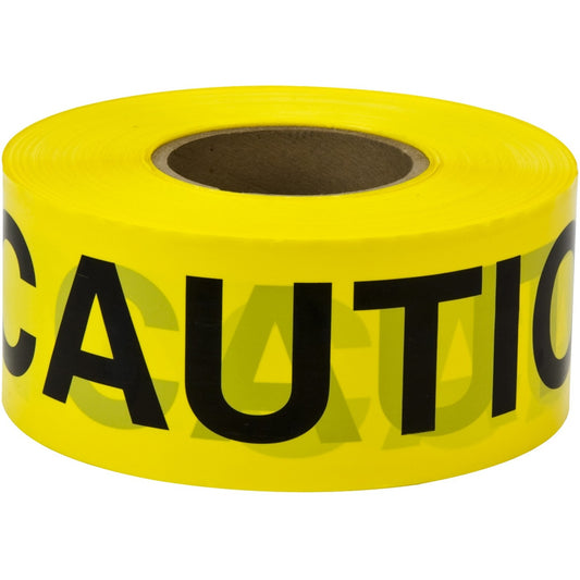 Scotch Barricade Tape 301, CAUTION, 3 in x 300 ft, Yellow